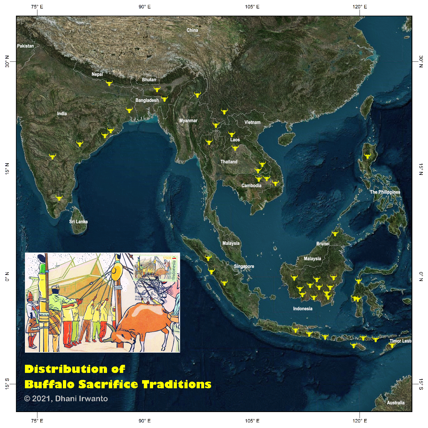 Distribution of Buffalo Sacrifice Traditions 25%